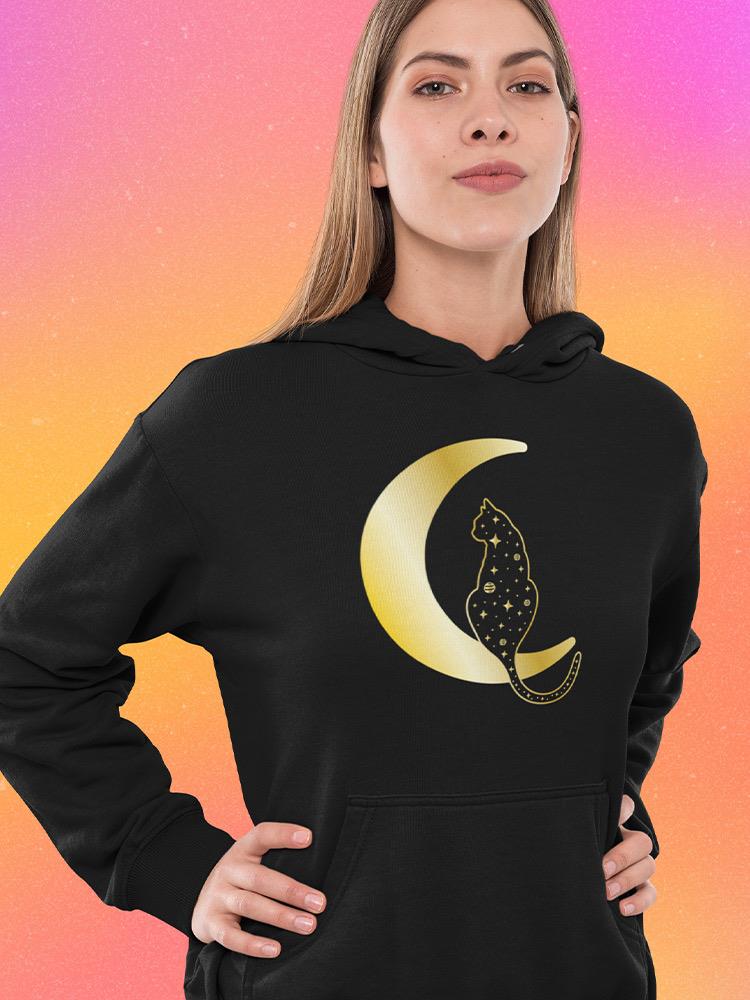 Cat On The Moon Hoodie -SmartPrintsInk Designs