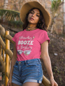 Beaches Booze And Besties Shaped T-shirt -SmartPrintsInk Designs