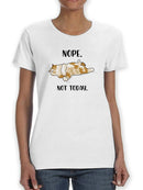 Nope. Not Today Cat Shaped T-shirt -SmartPrintsInk Designs