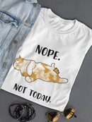 Nope. Not Today Cat Shaped T-shirt -SmartPrintsInk Designs