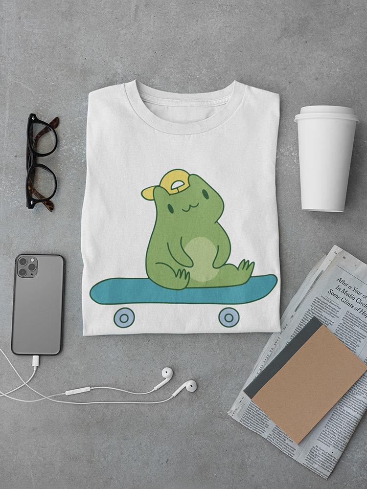 Frog In Skateboard T-shirt -SmartPrintsInk Designs