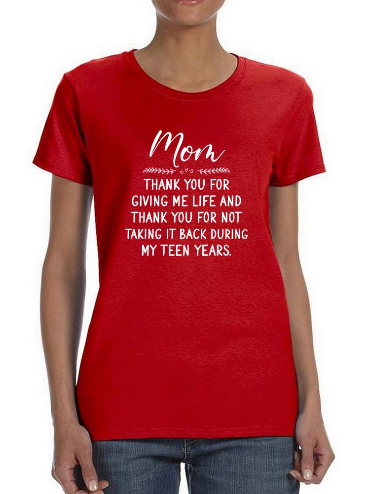Thank You Mom Shaped T-shirt -SmartPrintsInk Designs
