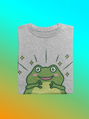 Excited Frog Shaped T-shirt -SmartPrintsInk Designs