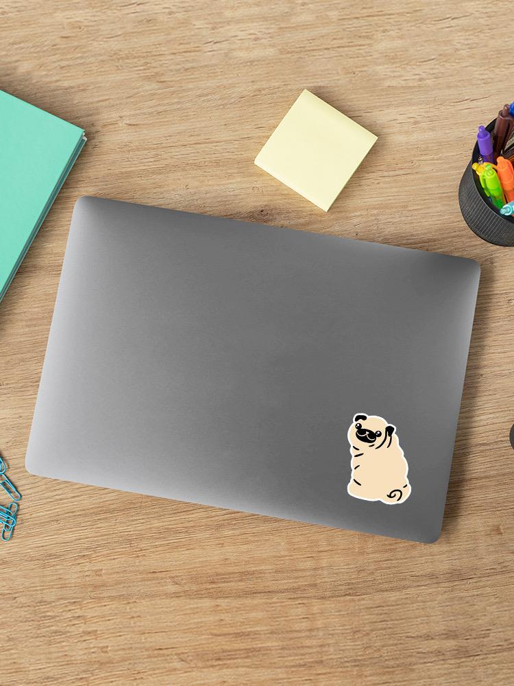 Cute Sitting Pug Sticker -SmartPrintsInk Designs