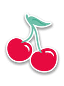 Cherries Art Sticker -SmartPrintsInk Designs