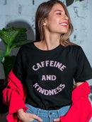Caffeine And Kindness Shaped T-shirt -SmartPrintsInk Designs