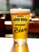 Good Beer Mood Pint Glass -SmartPrintsInk Designs