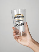 Good Beer Mood Pint Glass -SmartPrintsInk Designs