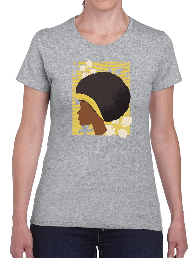 Yellow Art Afro Woman Shaped T-shirt -SmartPrintsInk Designs