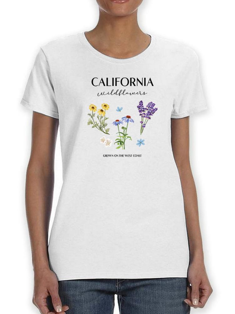 California Wildflowers Shaped T-shirt -SmartPrintsInk Designs