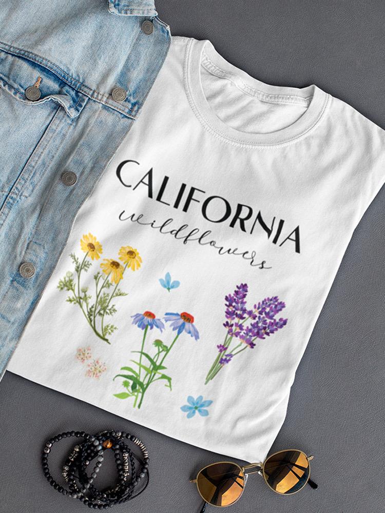 California Wildflowers Shaped T-shirt -SmartPrintsInk Designs