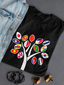 Country Flag Tree Shaped T-shirt -SmartPrintsInk Designs