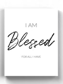 I Am Blessed Wall Art -SmartPrintsInk Designs
