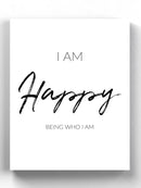 I Am Happy Wall Art -SmartPrintsInk Designs