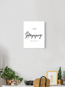 I Am Happy Wall Art -SmartPrintsInk Designs