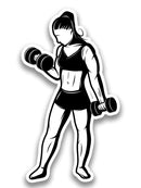Fit Woman Sticker -SmartPrintsInk Designs