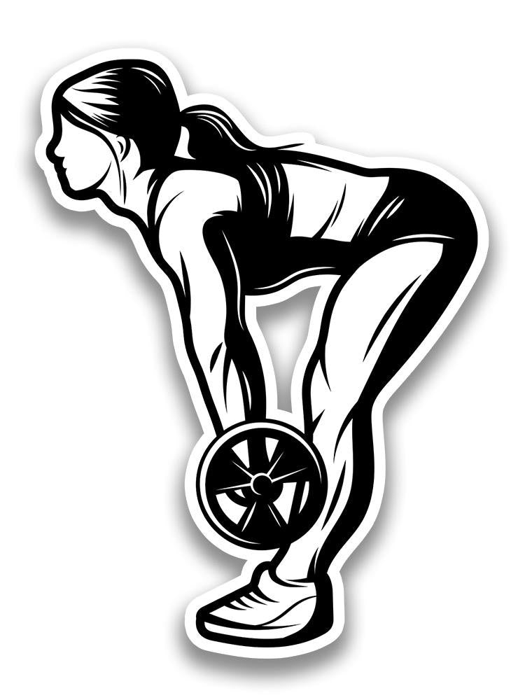 Fit Woman Exercising Sticker -SmartPrintsInk Designs