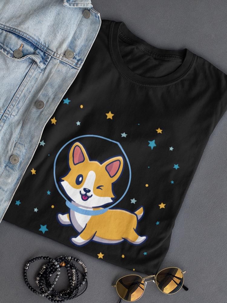 Cute Dog In Space T-shirt -SmartPrintsInk Designs