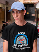 In April We Wear Blue T-shirt -SmartPrintsInk Designs