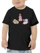 Cute And Colorful Bunnies T-shirt -SmartPrintsInk Designs