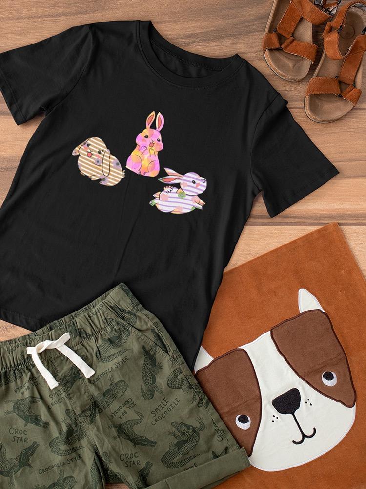 Cute And Colorful Bunnies T-shirt -SmartPrintsInk Designs