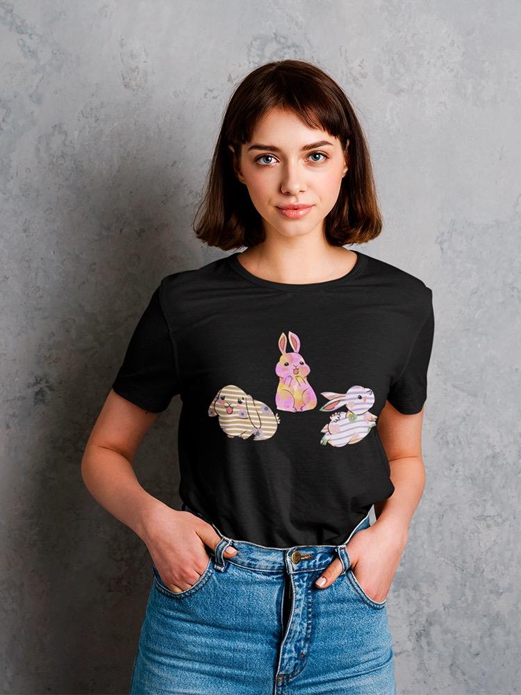 Cute And Colorful Bunnies T-shirt -SmartPrintsInk Designs