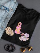 Cute And Colorful Bunnies T-shirt -SmartPrintsInk Designs