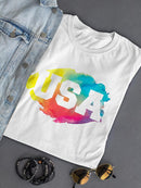 Usa Colorful Shaped T-shirt -SmartPrintsInk Designs