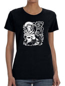 Witch With A Bunny Shaped T-shirt -SmartPrintsInk Designs