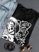 Witch With A Bunny Shaped T-shirt -SmartPrintsInk Designs