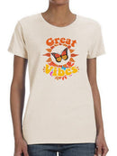 Great Vibes Butterfly T-shirt -SmartPrintsInk Designs