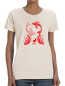 Koi Fish Ying And Yang T-shirt -SmartPrintsInk Designs