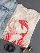 Koi Fish Ying And Yang T-shirt -SmartPrintsInk Designs