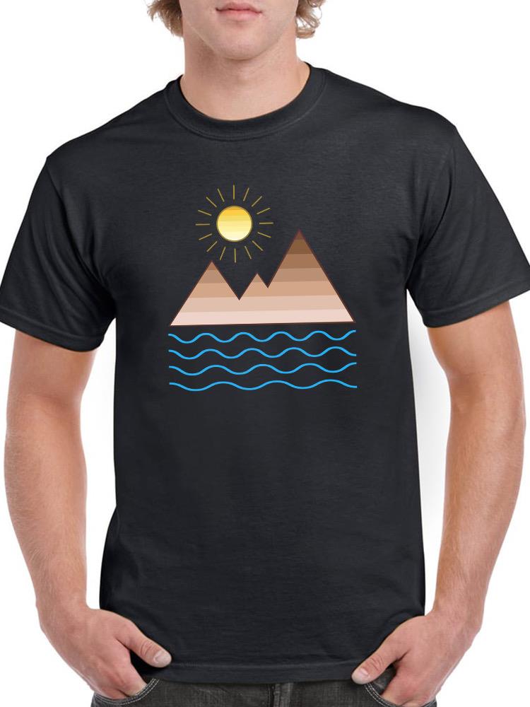 Mountains With The Sun T-shirt -SmartPrintsInk Designs