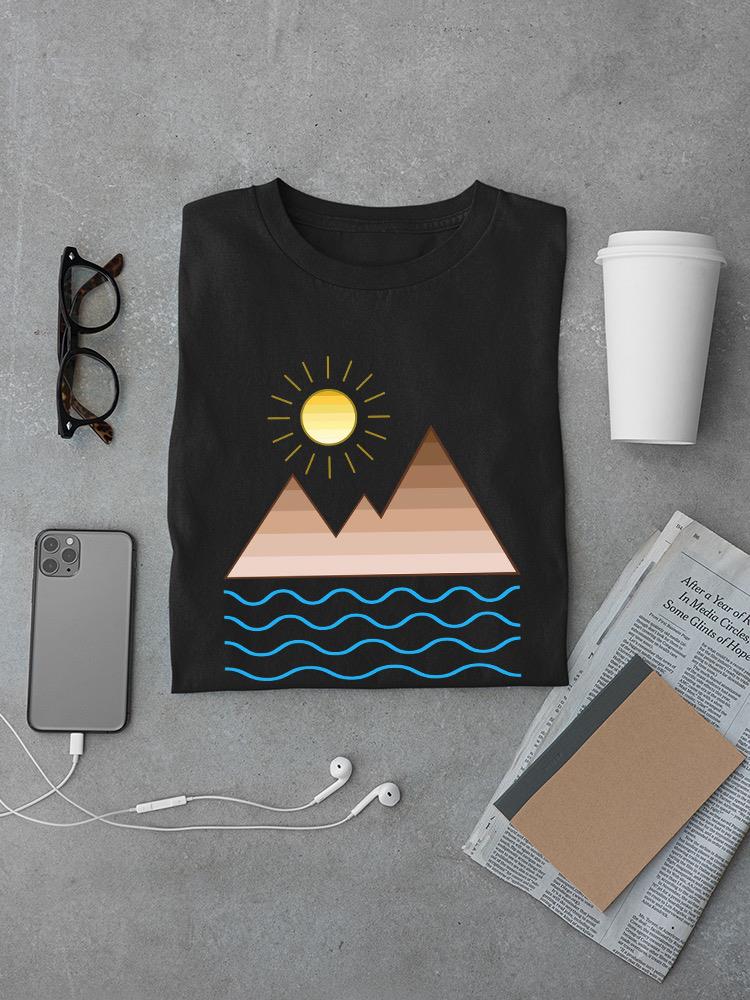 Mountains With The Sun T-shirt -SmartPrintsInk Designs