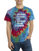 I Am Human Tie Dye Tee -SmartPrintsInk Designs