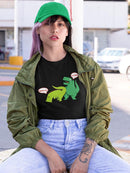 T-Rex Tries To Spank Shaped T-shirt -SmartPrintsInk Designs
