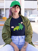 T-Rex Tries To Spank Shaped T-shirt -SmartPrintsInk Designs