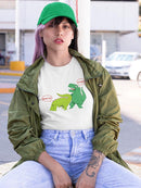 T-Rex Tries To Spank Shaped T-shirt -SmartPrintsInk Designs