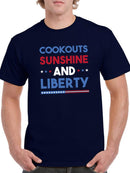 Cookouts, Sunshine And Liberty T-shirt -SmartPrintsInk Designs