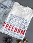 Freedom Pattern Shaped T-shirt -SmartPrintsInk Designs