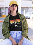 Dog And Mountains Shaped T-shirt -SmartPrintsInk Designs