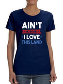 I Love This Land Shaped T-shirt -SmartPrintsInk Designs