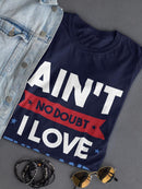 I Love This Land Shaped T-shirt -SmartPrintsInk Designs