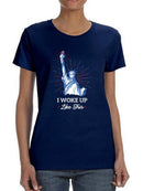 I Woke Up Like This Shaped T-shirt -SmartPrintsInk Designs