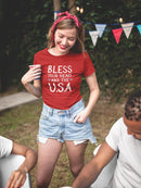 Bless Your Heart And The Usa Shaped T-shirt -SmartPrintsInk Designs