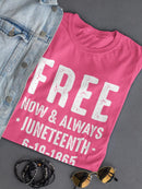 Free Now And Always Shaped T-shirt -SmartPrintsInk Designs