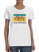 Wild And Western Shaped T-shirt -SmartPrintsInk Designs