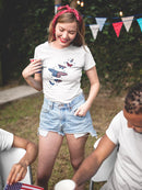 American Butterflies Shaped T-shirt -SmartPrintsInk Designs