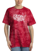 American Country Pattern Tie Dye Tee -SmartPrintsInk Designs